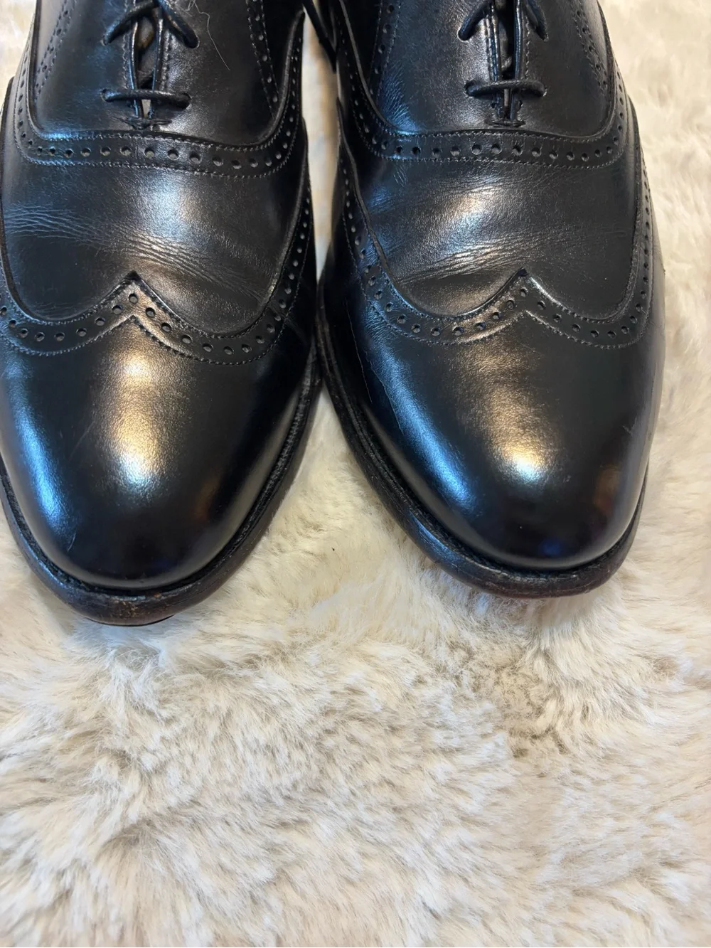Allen Edmonds Marlow Black Cap Toe Brogue Oxford Dress Shoes Men’s 10.5 B